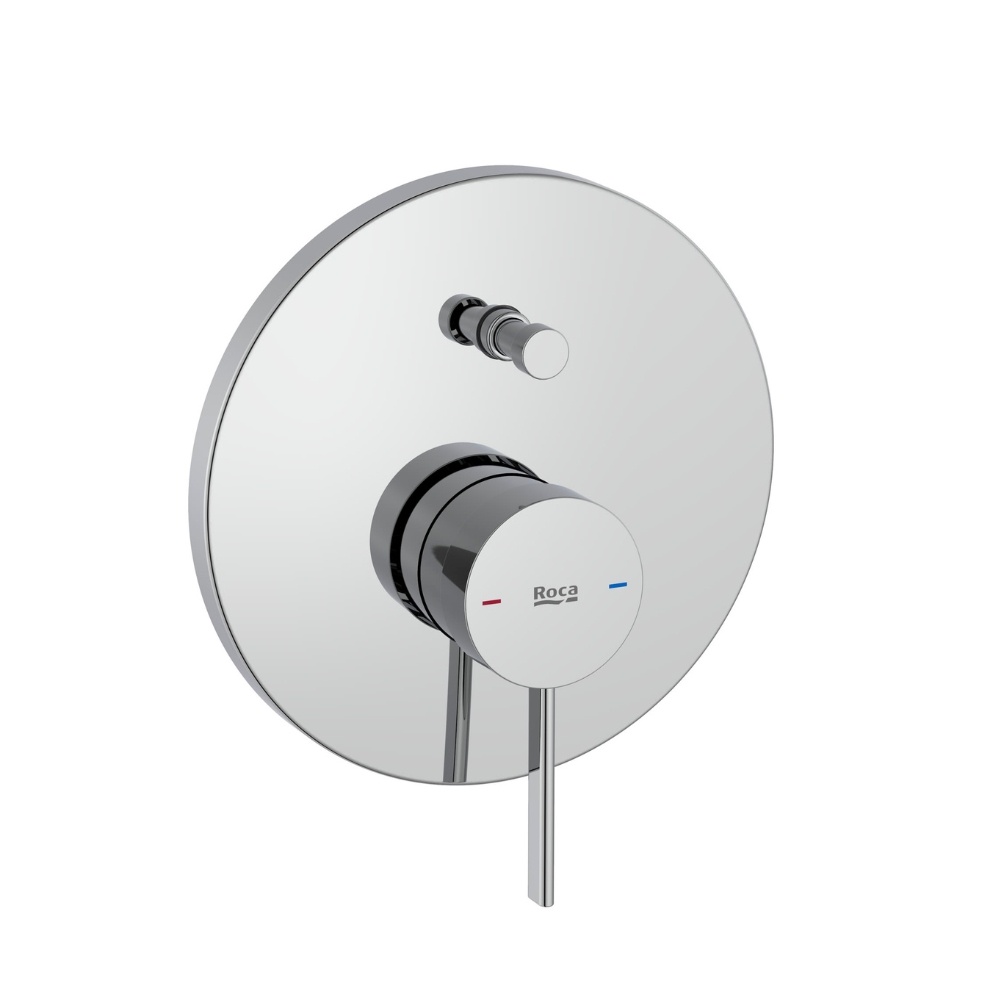 Cut out image of the Roca Ona Chrome Dual Outlet Bath Shower Valve